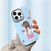 For iPhone 15 14 13 11ProMax 14 15 16 Samsung S25 S24 S23 S22 Redmi 10 13 14C Cartoon Black Cat Silver Edge Soft Liquid Silicone Protective Casing