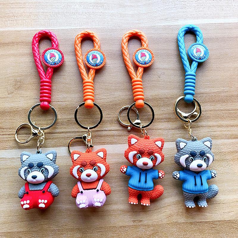 Adorable Raccoon Keychain With High-quality Silicone For Bags Cars And Keys