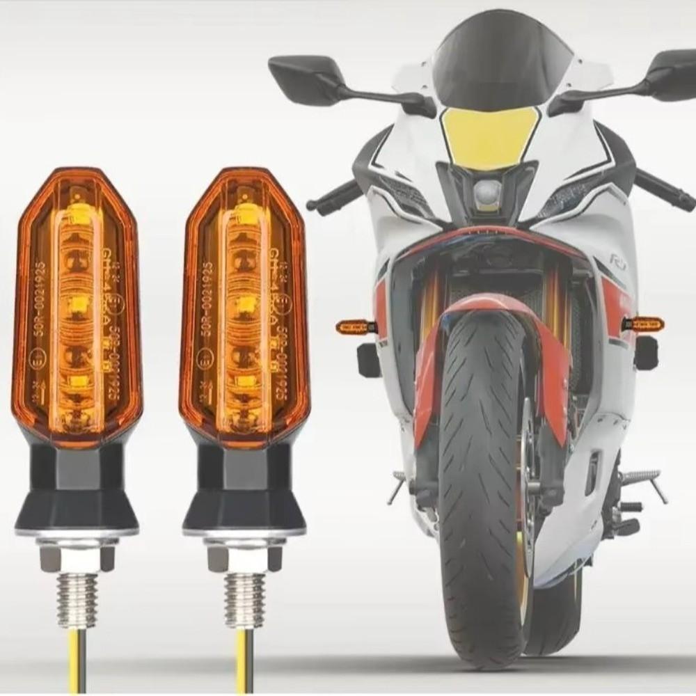 

8mm Turn Signal Lights Blinker Turn Signal Lamp for Honda/Suzuki/Kawasaki/Yamaha Lamp Accessories 2 pcs-dark gray