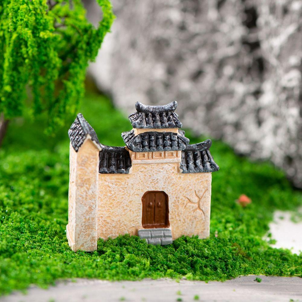9pcs/set Retor Mini Old City Gate Decorative Ancient House Archway  Fairy Garden