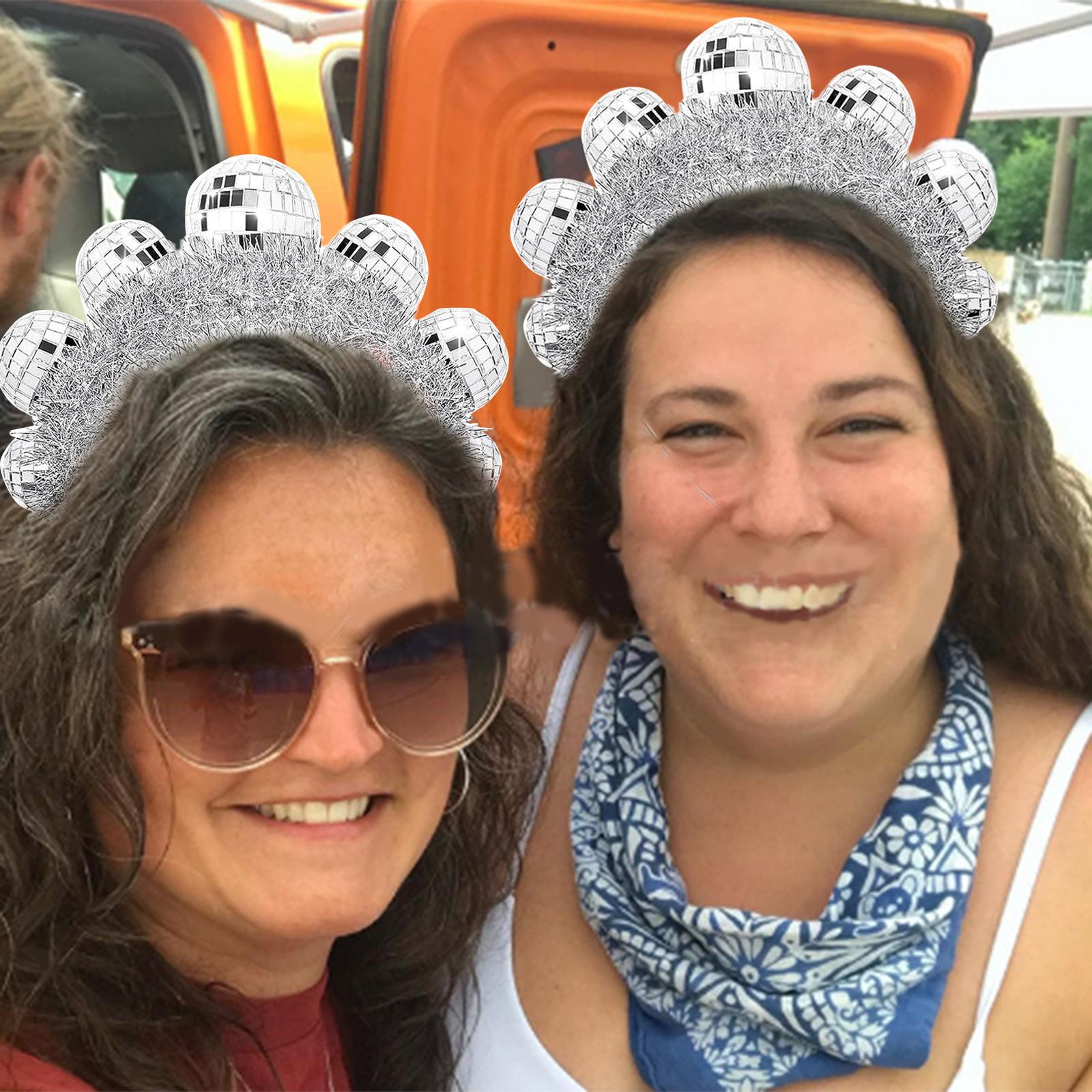 Диско-шары головная повязка музыкальный фестиваль винтажный обруч для волос фанк — фото 4