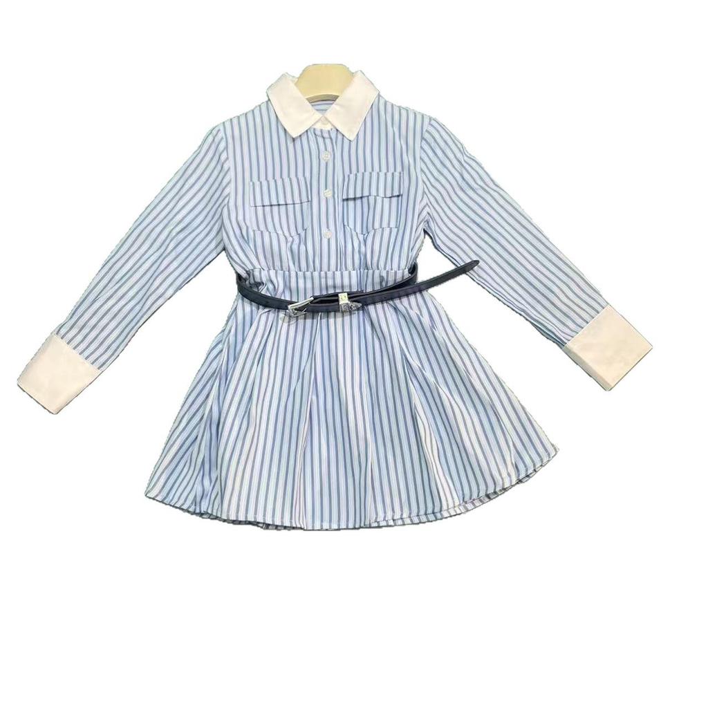 Korean Style Striped Shirt Dress - Spring/Summer Collection for Energetic Girls