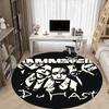 1 Stück Rammstein Musik Büro Runder Teppich, Indoor-Matte Geeignet für Büro, Schlafzimmer Wohnzimmer Heimdekoration, Raumdeko a0926145