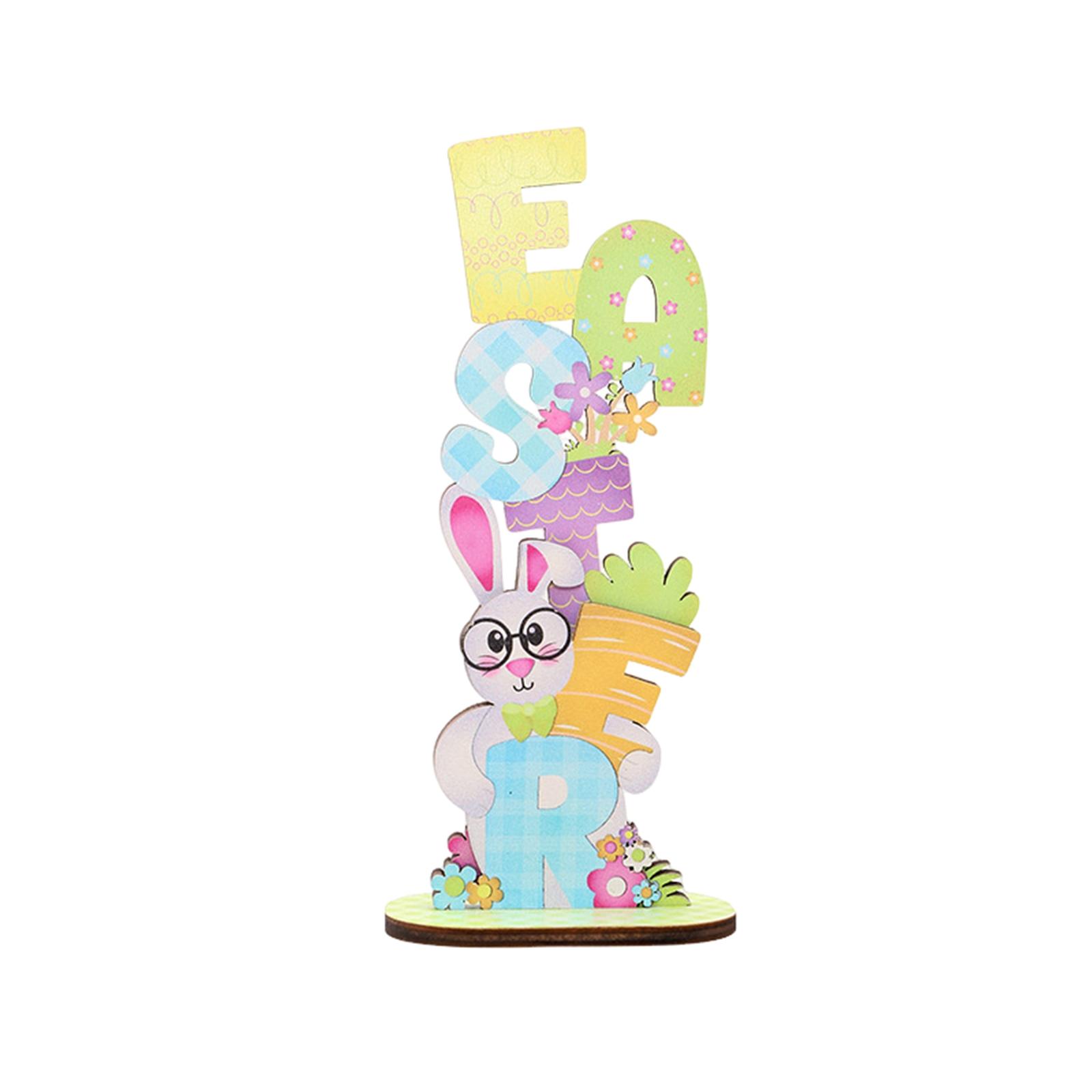 

Easter Letter Ornament Easter Bunny Ornament Colorful Decoration For Festive Home And Spring Holiday Accessories One Size