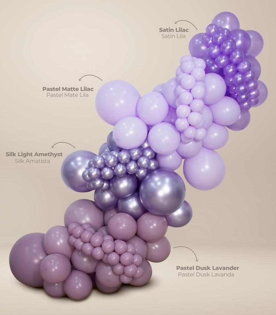 Balony Lateksowe Sempertex, Pastel Dusk Lavender Lawendowy 30Cm, 50Szt.