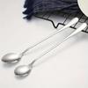 Long Spoon Ice Tea Spoons Long Stainless Steel 7.87in Iced Teaspoon Home Bar Drink Stirrer Tableware Set For Ice Cream