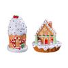 Christmas Snow House Figurine Party Favors Crafts Christmas House Decor for Bedroom Kitchen Table Centerpieces Festivals Indoor