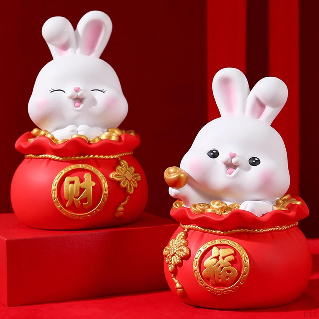 Statue Sculpture Photo Props Indoor Money Box Figurines for Desktop