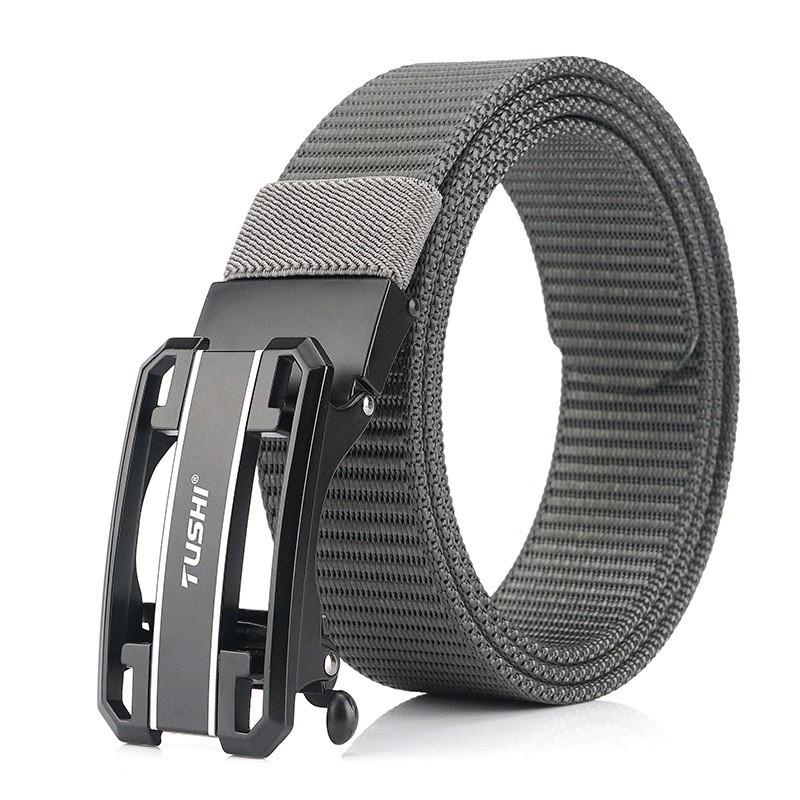 2019 Automatic Buckle Nylon Belt Casual All-matching Jeans Inner 3.5cm Men's