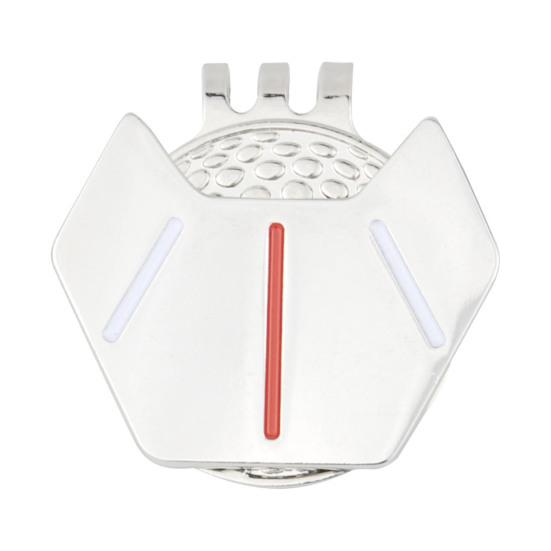 

1 Set Target Mark Magnetic Waterproof High Strength Ball Mark Metal Mini Golf Ball Mark with Hat Clip Set Golf Accessory серебряный