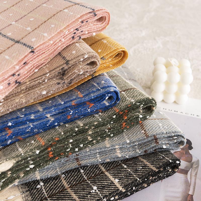 Maillard Tassel Plaid Scarf Winter New Cream Commuter Neck Scarf Small Fresh Mesh Warm Shawl