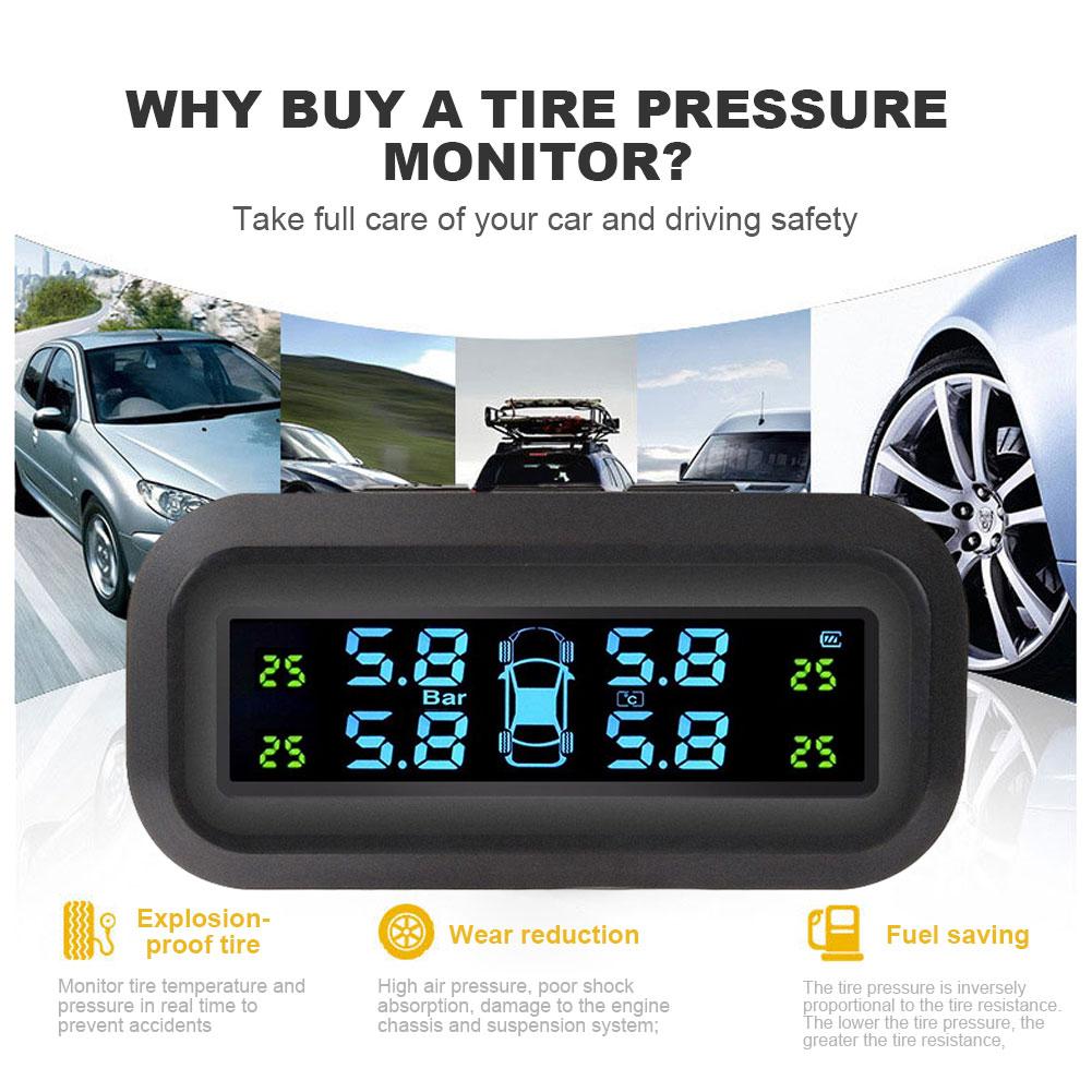 Car Tire Pressure Monitoring System Digital Security Alarm System Intelligent Tire Pressure Alarm System for Vehicle Accessories