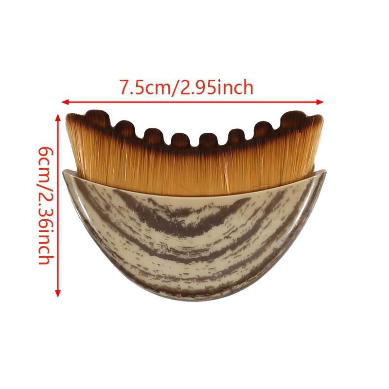 Portable Dry Facial Brush Soft Bristles Contoured Lymphatic Massage Tool Face Sculpting Device Home Spa Gentle Exfoliation Brush