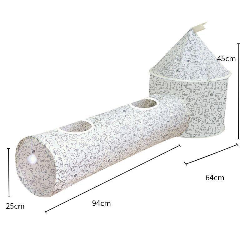 Cat Tunnel Foldable Cat Nest Combination Set Four Seasons Universal Splicing Play Tent Channel Roll Pet Self Entertainment Toy