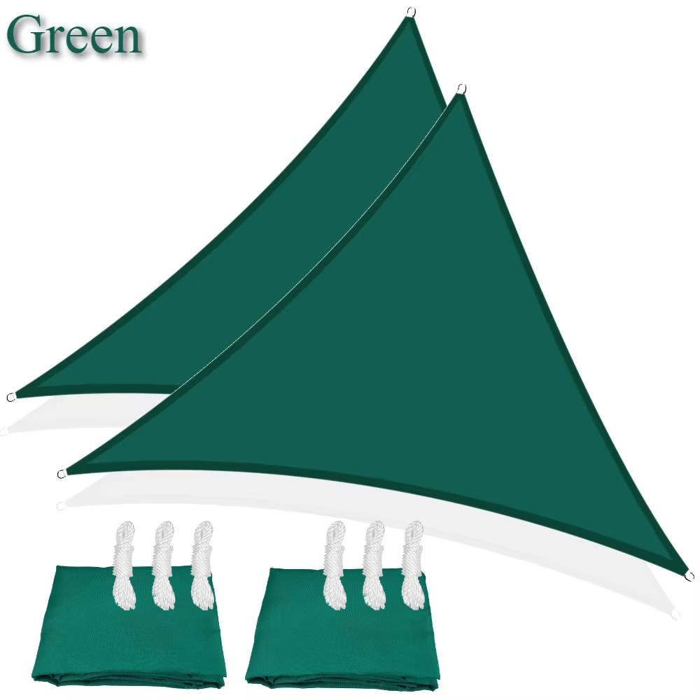2Pack 5/3.6/3/2M Triangle Sun Shade Sail Waterproof UV Block Sun Shelter Awnings Canopy for Garden Yard Patio Sunscreen Sunsails