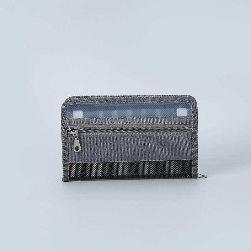 A4 13-Pocket Double Zipper Accordion File Folder for Office Document Storage