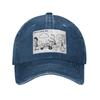 Tagebuch eines wandelnden Monsters Gruppe Denim Stoff Kappe Lässige Baseballkappen Verstellbarer Hut Sommer Unisex Baseballkappen