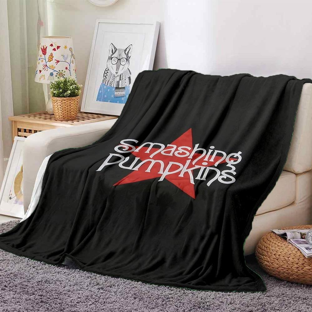 

1pc Smashing Pumpkins Themed Printed Soft and Comfortable Home Blanket, Small Throw Blanket, Nap Blanket, Suitable as a Gift l086 80cmx120cm(31inx47in)