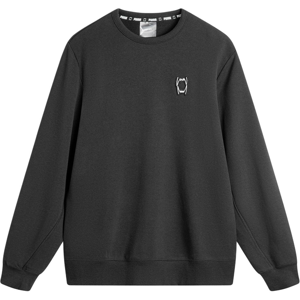PUMA Men s Graphic Crew Sweatshirt Black 624782-04 M