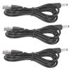 3Pcs USB Power Cord 3.5x1.35mm Jack Charging Cable Wire Line DC 5V for Fan Phone Speaker