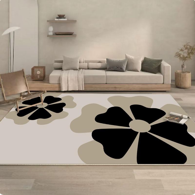 Simple Europe Style Flowers Carpet Living Room Sofa Bedroom Study Kitchen Entrance Door Mat Non-slip Modern Home Decoration Rug