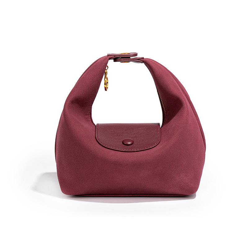 Autumn and Winter New Dragon Inlaid Bag, Women's High-end Fashion Handbag, Bento Bag, Suede Flip Dumpling Bag, Crossbody Bag