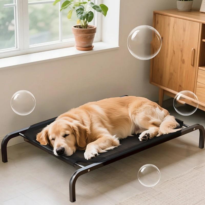 Dog Bed Moisture-proof Beds for Large Dog Sleeping Kennel Off Ground Dogs Bed for Pet Camping Mat Summer Breathable Dogs House