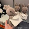 Messenger Rabbit Plush Toy Envelope Gray Small Bunny Stuffed Animal Soft Fluffy Cute Rabbit Companion Doll Gift
