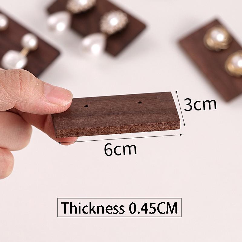

Solid Wood Jewelry Display Rack Walnut Card Earring Displays Stand Counter Women Earrings Storage Display Shooting Props 1PCS