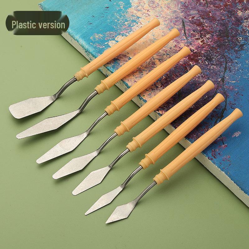 Spatule Couteau à Palette Spatule pour Peinture à l'Huile et Gouache en Acier Inoxydable