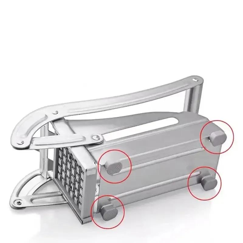 French Fry Cutter Multifunction Vegetable Fruit Chopper with 2 Stainless Steel Blades for French Fries Chips Maker Potato Slicer