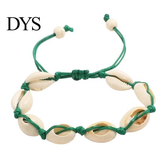 Natural Shell Jewelry for Vacation Handmade Seashell Bracelet, Boho Beaded Adjustable Flexible Rope Bracelets All Sizes Woven String Bracelet