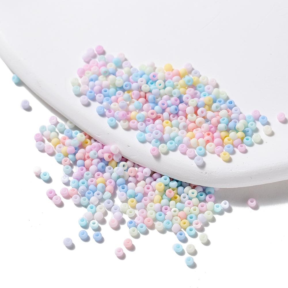 10g/pack 2/3mm Macaron Glass Round Shape Frosted Beads For Jewelry Making DIY Charm Bracelet Earring Necklace Accessories