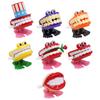 5Pcs Children Gifts Tooth Shape Mini Clockwork Jumping Toy Funny Cute Jump Teeth Denture Educational Toys Spring Wind Up Toy