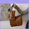 Urban Minimalist Pu Bucket Bag With Zipper Closure For Daily Use