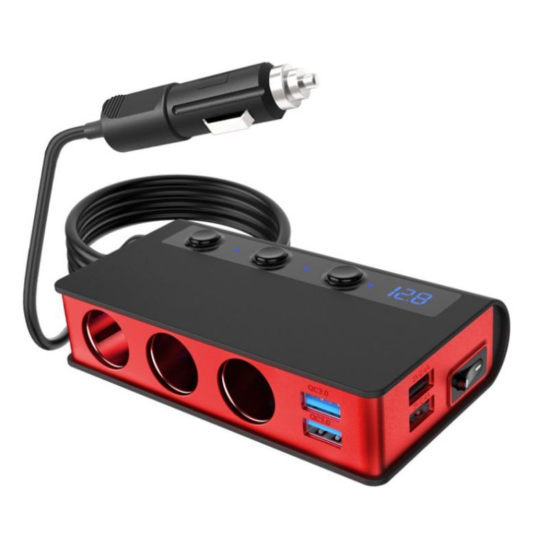 180W 4 Port USB Charging Socket Splitter Quick Charge 12V 24V for Phone IPad 3.0 Car Charger Adapter