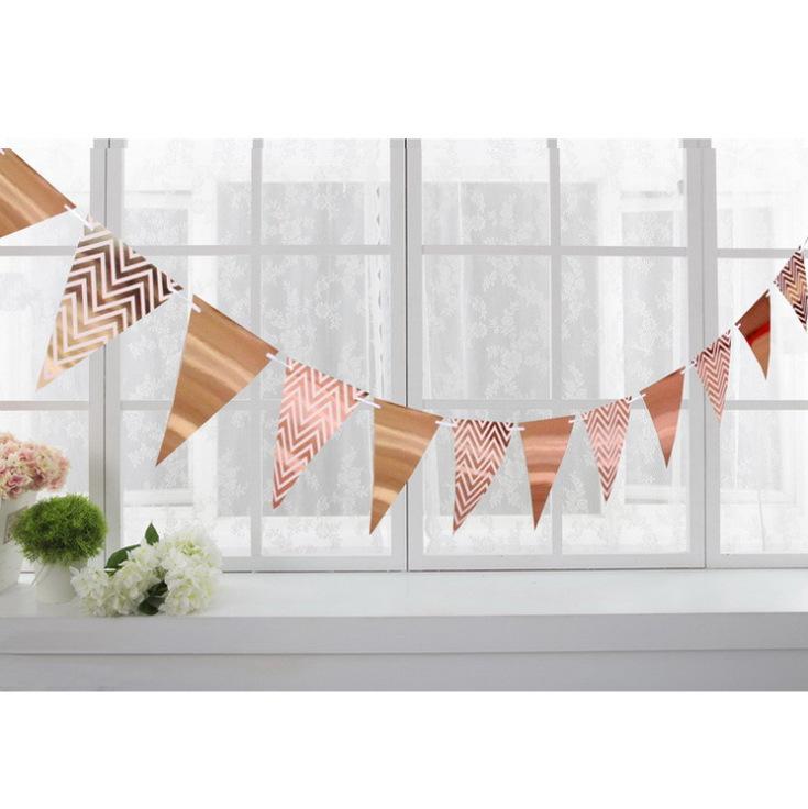 Happy Birthday Hat One-Piece Bronzing Flag Baby'S First Birthday Arrangement Banner Customization