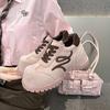 Autumn 6.5CM thick-soled half-drag increases the height of European products, personalized fashion, big head shoes, single shoes for women