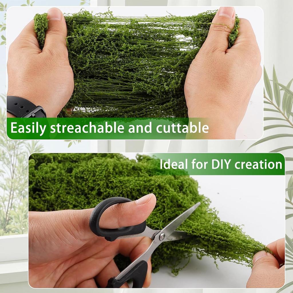 1PACK /200g Simulated Moss Artificial Micro Landscape Ornament Moss Bonsai Potted Plant Decorative Landscaping False Filamentous Wool Moss