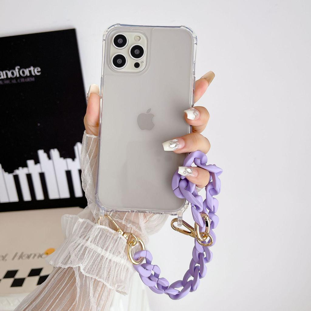 All-in-one Anti-drop Transparent Crossbody Case for iPhone Series