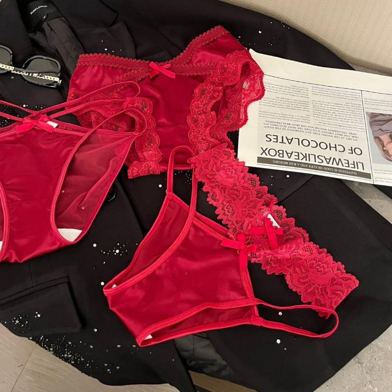 Women's Satin Lace Seamless Sheer Mesh Cotton Crotch Sexy Low Rise Panties