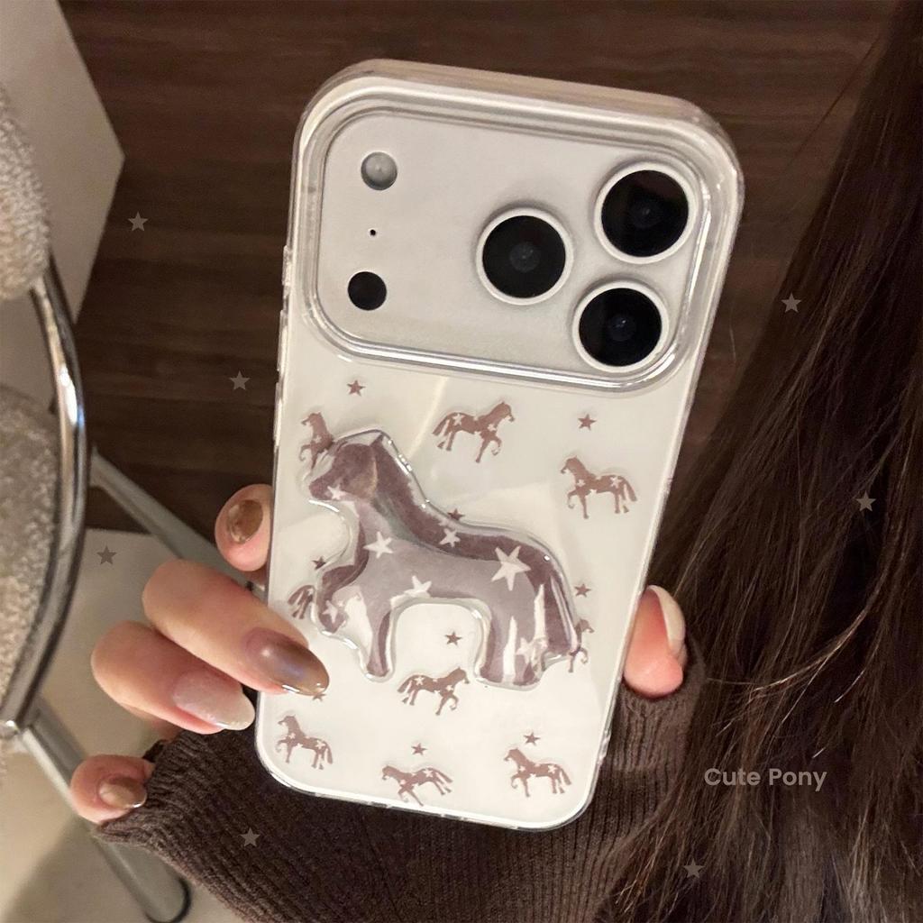 Creative Pony Phone Case for iPhone 15, iPhone 16, iPhone 17 Pro Max