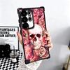 Floral Skull Flower Skeleton Plating Phone Case For Samsung Galaxy S24 S25 FE S26 Edge S23 Ultra S22 S21 Plus S20 Anti-Fall Aira