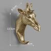 Home Decorate Wall Art Hook Resin Simulation Animal Head Craft Storage Hanger for Clothes Keychain Hat Room Decoration Accessori