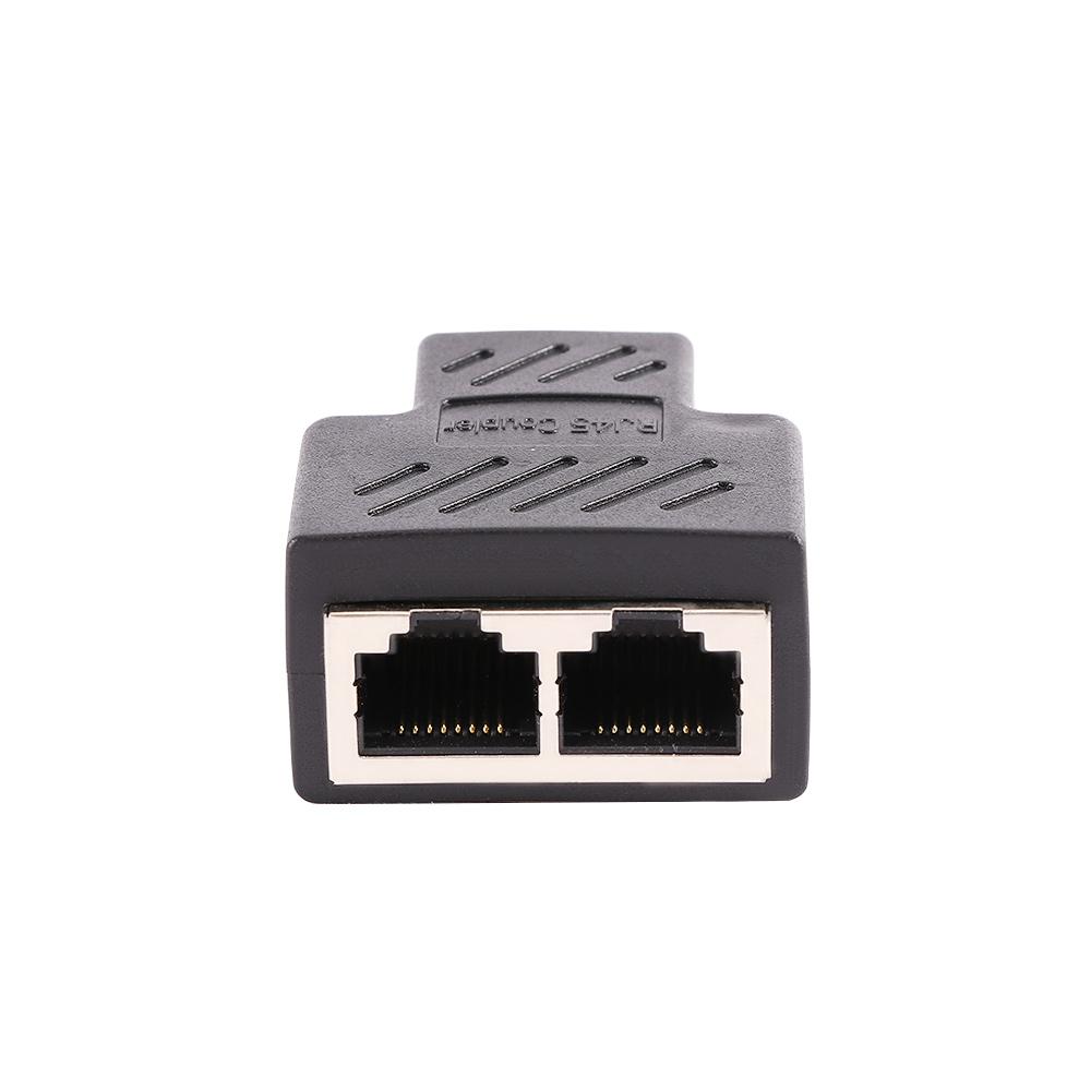 Network Cable Extender Docking Plug 1 To 2 Ways Network Connector RJ45 Splitter Coupler Adapters