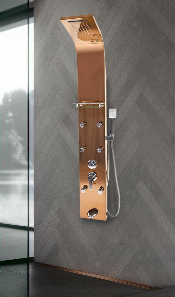 ROSE GOLD shower panel faucet