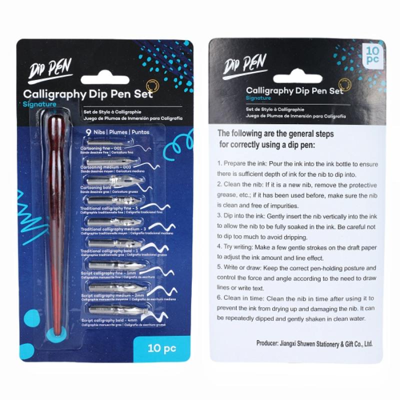 

9 шт. наконечников для пера + 1 шт.. Набор перьевых ручек для рисования мультфильмов, анимации, леттеринга, художественного рисования, многофункциональная ручка, прочее