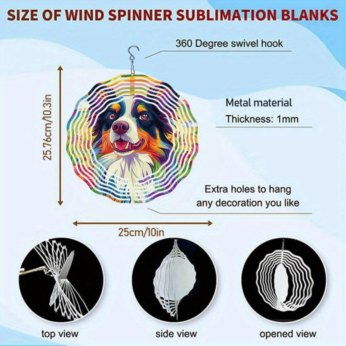 

Rainbow Flower Dog Pattern Metal Wind Spinner 3D Hanging Garden Decor No Power Needed 360 Degree Rotating Hook Easy Installation