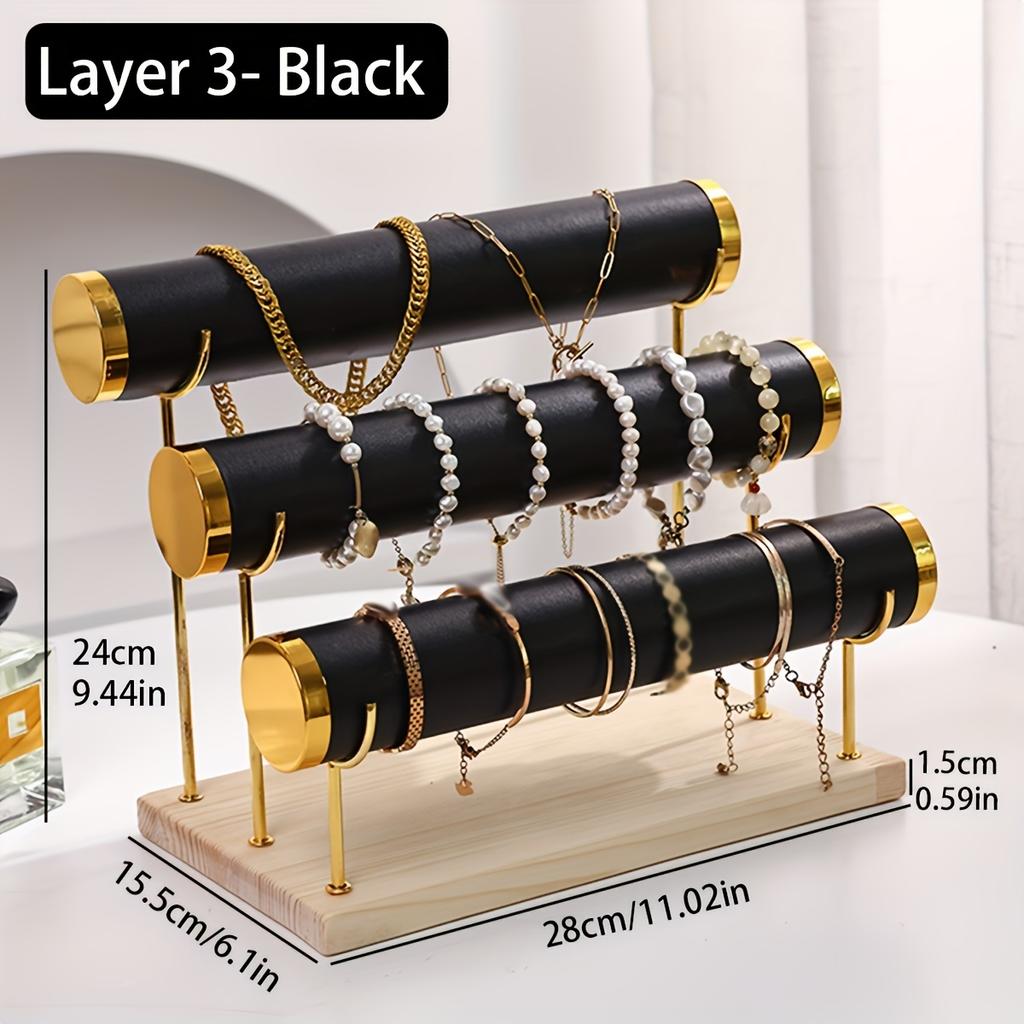 1pc Step Velvet Necklace Bracelet Foot Chain Display Stand Desktop Bedroom Dressing Table Sales Cabinet, Business Cabinet