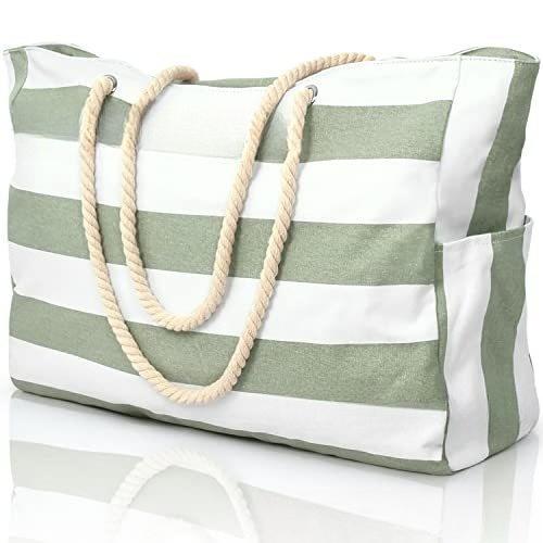Borsa portaoggetti bohémien a righe Borsa da donna Grande capacità Borsa da spiaggia Borsa in tela Grande borsa a mano da spiaggia Robusta Robusta Robusta
